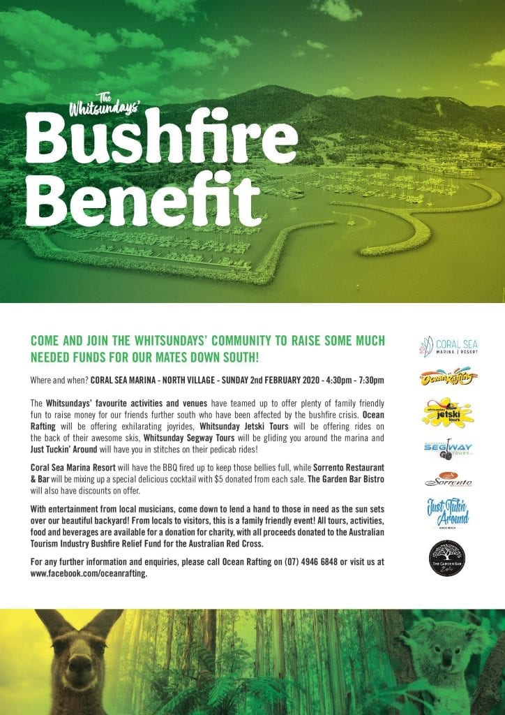 whitsundays bushfire benefit